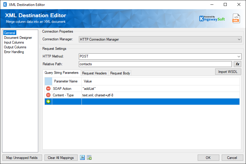 SSIS XML Destination - HTTP